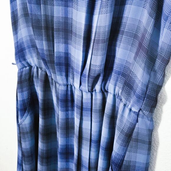 Halogen Women’s Dress Blue Plaid Light Academia Clueless Preppy Travel Size 8 - Picture 5 of 8